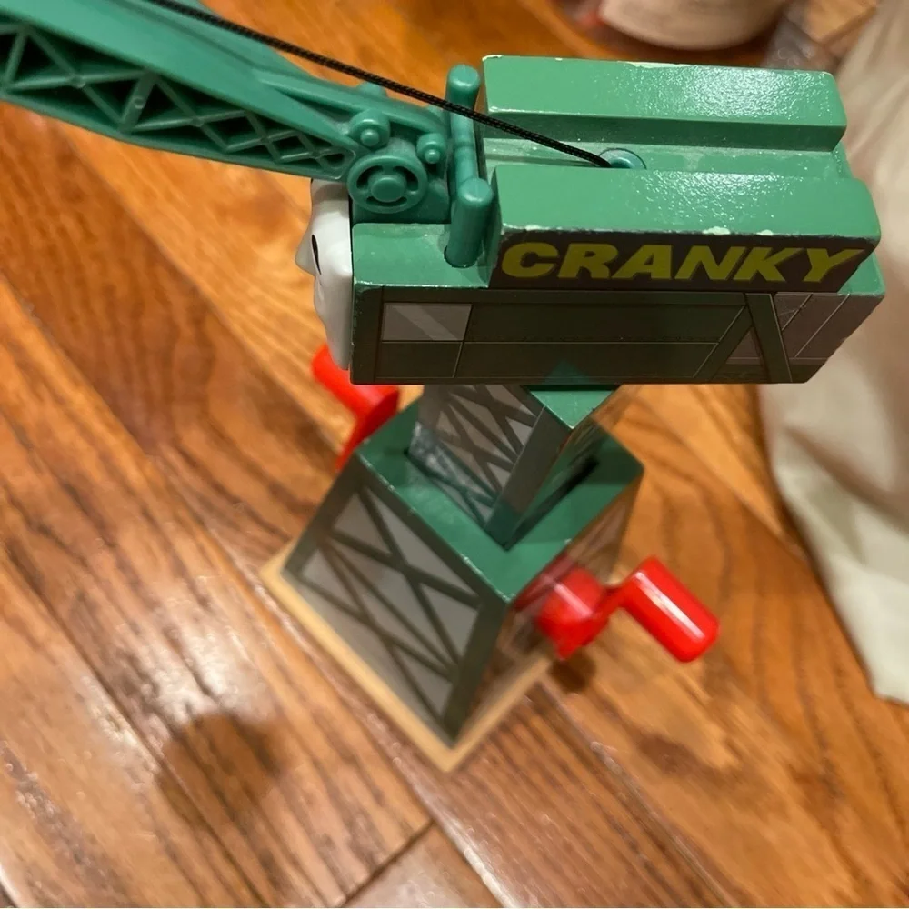 Thomas & Friends CRANKY THE CRANE 2012 Gullane Y4368 Wooden Magnetic Train set